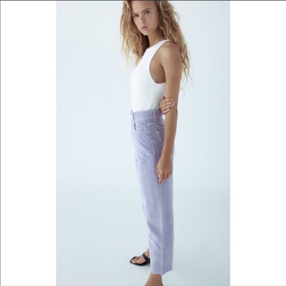 ZARA LAVENDER CORDUROY PANTS